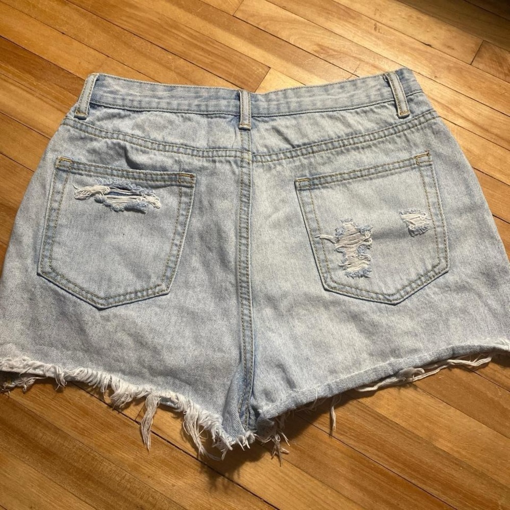 Distressed Denim Shorts